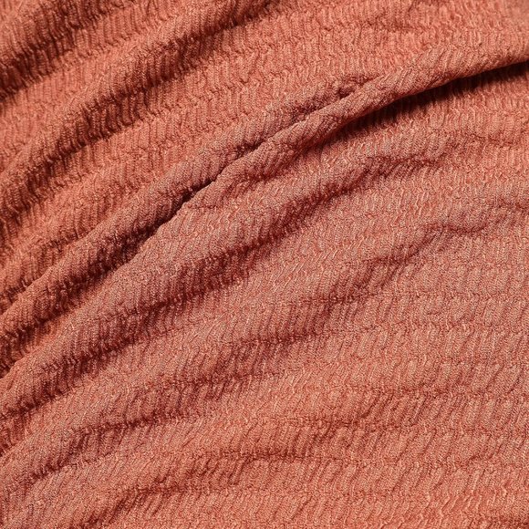 NWT Lulus Break the Rules Rusty Rose Ruched Asymmetrical Midi Dress (L) - Picture 5 of 9